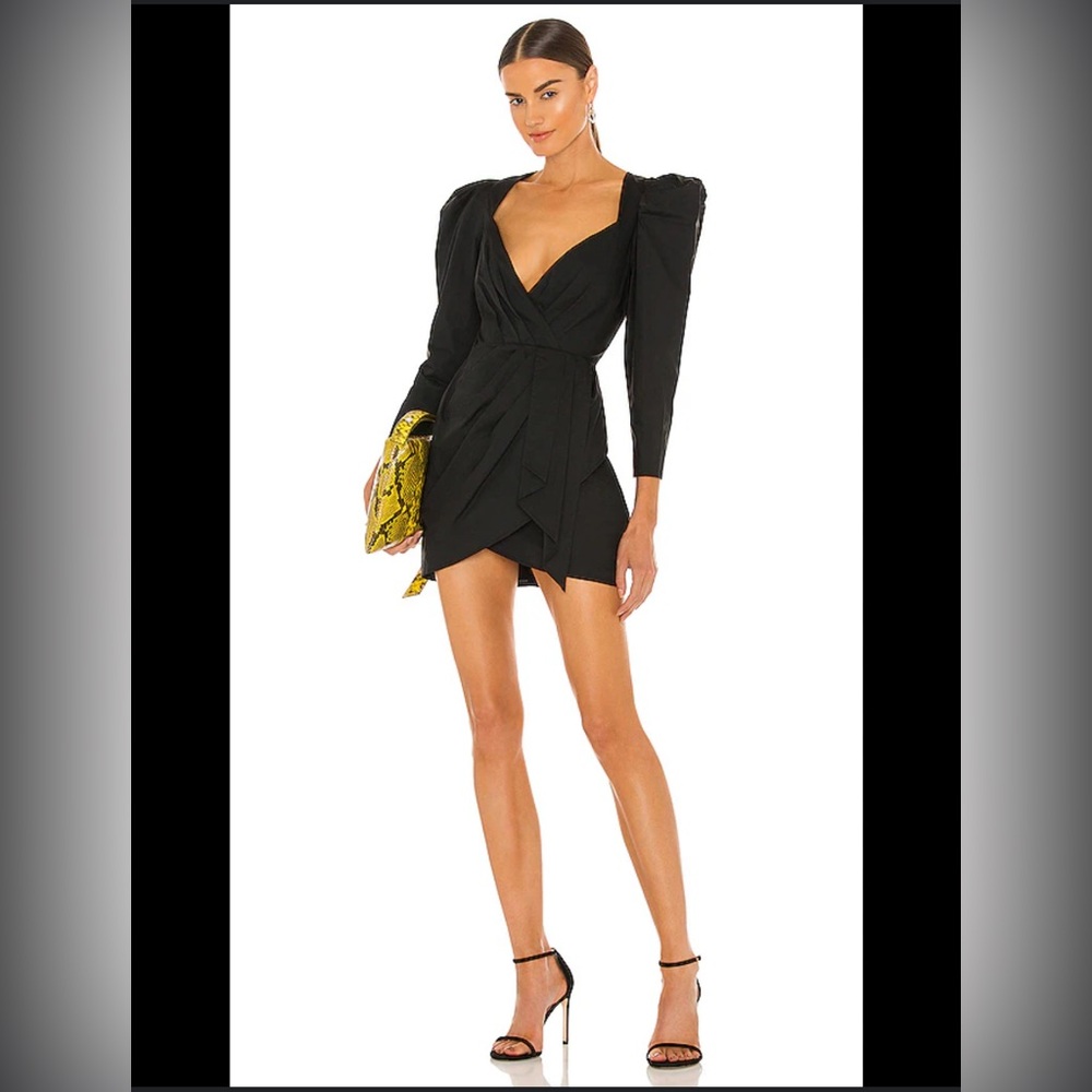 Revolve NDB Malone Mini Dress in Black